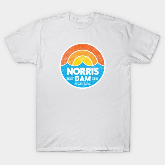 Norris Dam Sunset Design (Worn) T-Shirt by jepegdesign